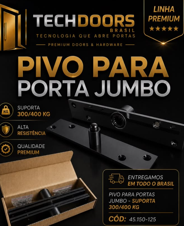 Pivô para porta jumbo